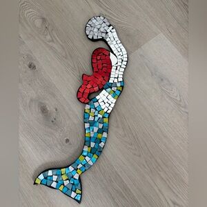 Mermaid Colorful Mosaic Wall Art